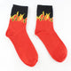 Contrast Flames Socks for Old school Boy