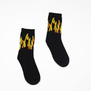 Contrast Flames Socks for Old school Boy