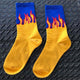 Contrast Flames Socks for Old school Boy