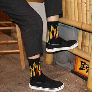 Contrast Flames Socks for Old school Boy