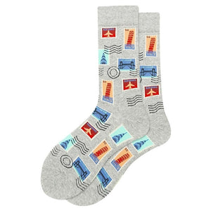 Colorful Symbol of International chess geometric Formula Cotton Men's Sock