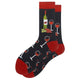 Colorful Symbol of International chess geometric Formula Cotton Men's Sock