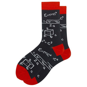 Colorful Symbol of International chess geometric Formula Cotton Men's Sock