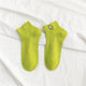 Women Solid Avocado Embroidery Casual Socks