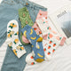 Cartoon fruit - watermelon, lemon, strawberry, banana, avocado street socks for women