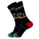 Colorful Symbol of International chess geometric Formula Cotton Men's Sock