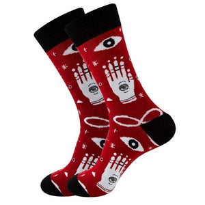 Colorful Symbol of International chess geometric Formula Cotton Men's Sock