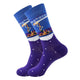 Colorful Symbol of International chess geometric Formula Cotton Men's Sock