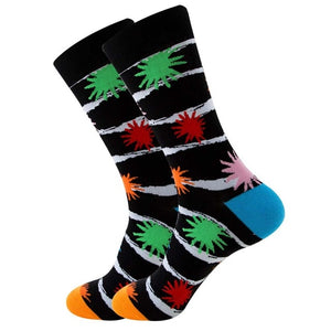 Colorful Symbol of International chess geometric Formula Cotton Men's Sock