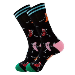 Colorful Symbol of International chess geometric Formula Cotton Men's Sock