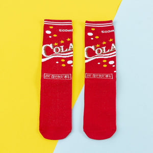 Cotton Women's Socks - Fruits Food Happy Socks