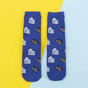 Cotton Women's Socks - Fruits Food Happy Socks