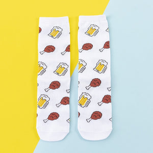 Cotton Women's Socks - Fruits Food Happy Socks