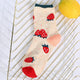 Cartoon fruit - watermelon, lemon, strawberry, banana, avocado street socks for women